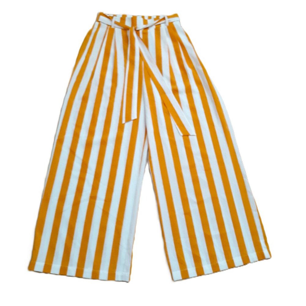 A. Calin By Flying Tomato Wide Leg Palazzo Belted Pants Beachy Poolside Boho